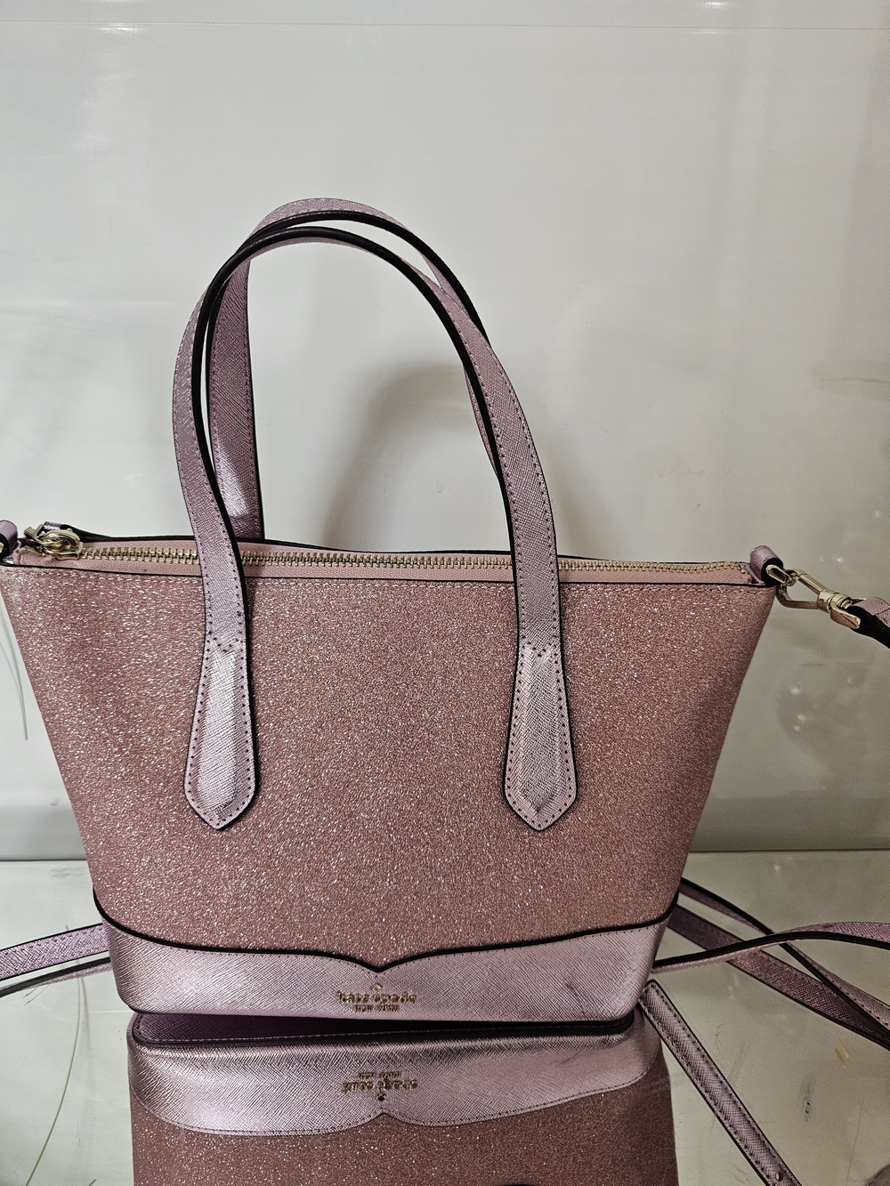 Kate Spade Lola Glitter Pink  Tote Bag